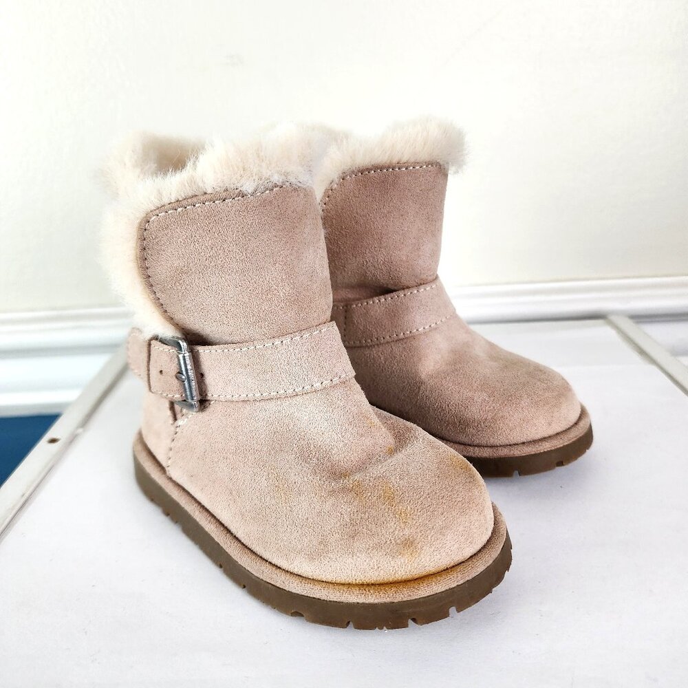 Calistoga Toddler Girl Boots Size 6 Faux Fur Soft Pink